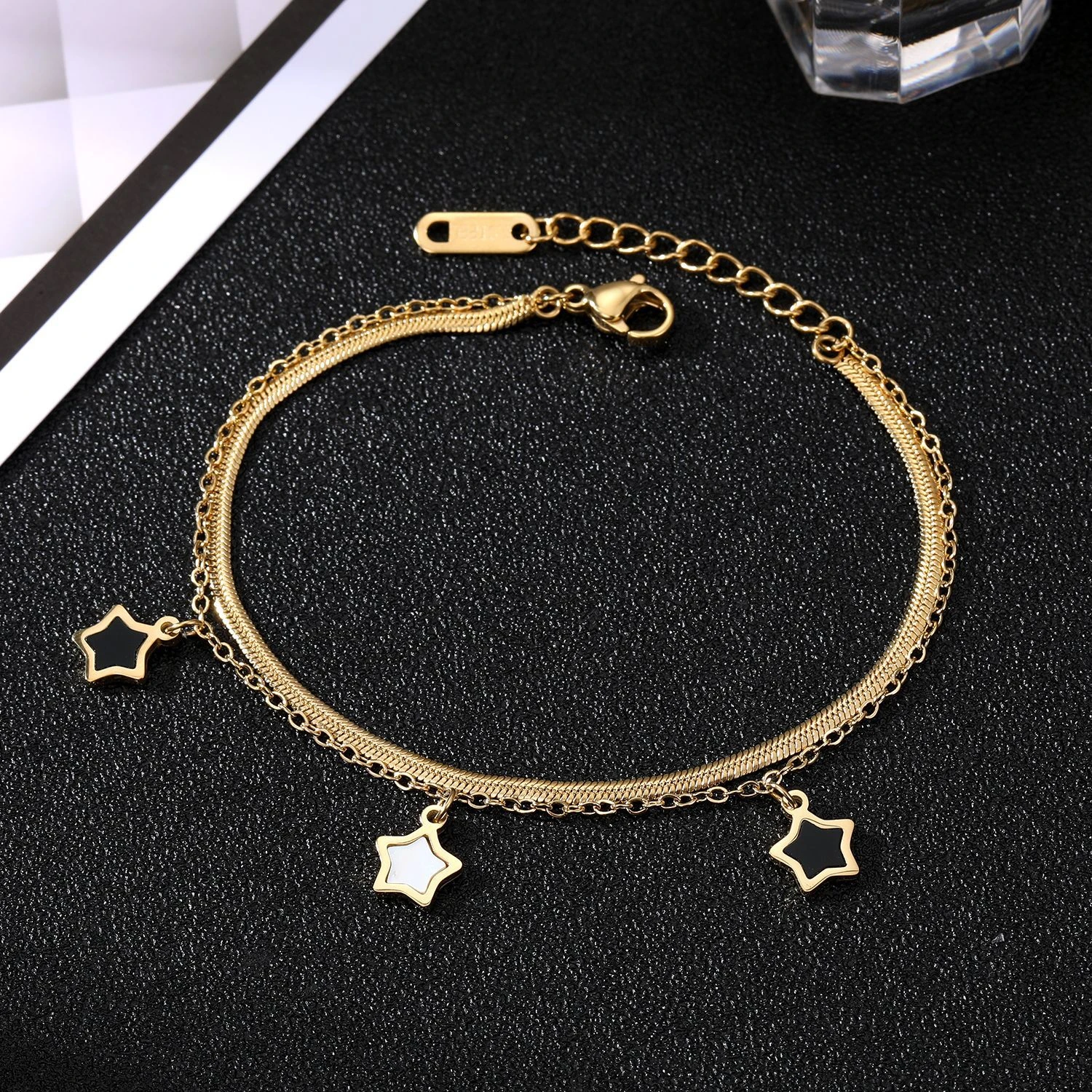 stainless steel gold charm bracelet Charm Bracelet For Women Trendy Gold Color Waterproof Wrist Chain Jewelry