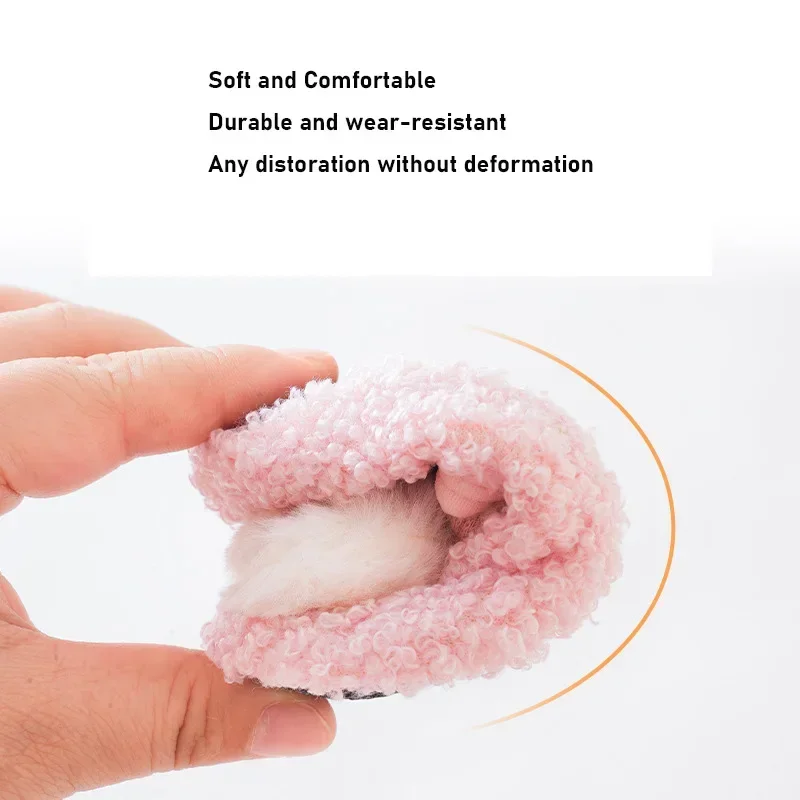 عدم الانزلاق الطفل جوارب يمكن السير بها على الأرض لطيف أرنب نمط الوليد الشتاء النعال الدافئة مع لينة وحيد الرضع طفل المشي الجوارب الأحذية