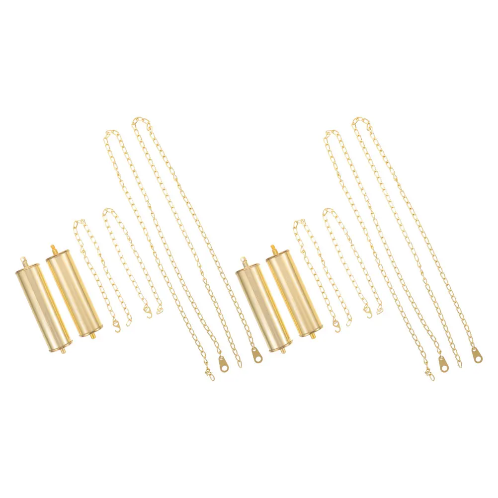 

2 Sets Quartz Wall Pendulum Replacement Traditional Mechanical Retro Golden Decorative Hammer Iron Chain Weight Floor Repair