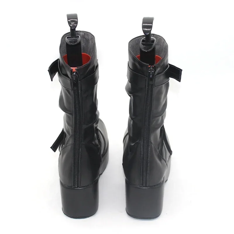 Misaki Scarpe Cosplay Gioco Blu Archivio Puntelli Cosplay Scarpe in pelle PU Stivali di Halloween Realizzati su misura