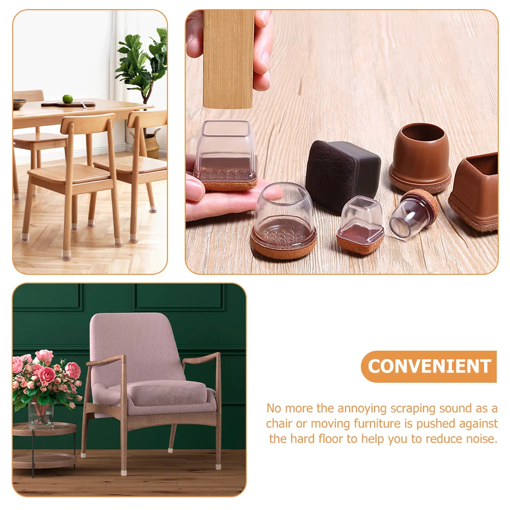 

8Pcs Chair Leg Pads Resistant Table Foot Covers Protective Floor Mats for Living Room Bedroom Leg Floor Protectors