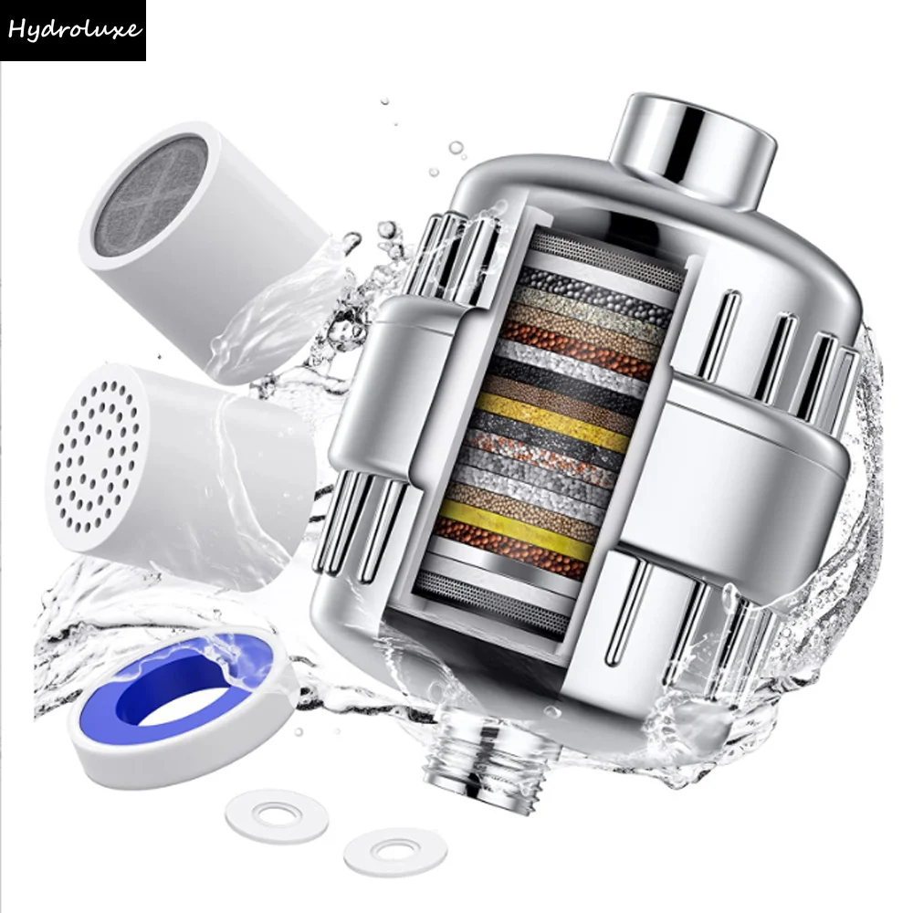 

15-20 Stages High Output Shower Water Filter Remove Chlorine Heavy Metals Filtered Showers Headhower Head Soften For Hard Water