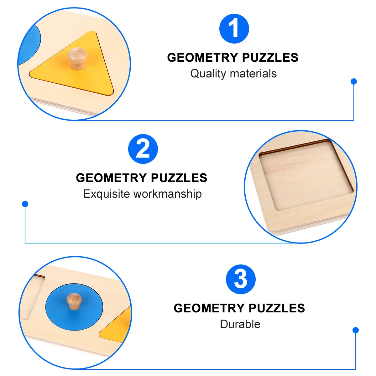 Geometrisch Paneel Houten Geometrie Puzzel Speelgoed Voor Kinderen Kinderspeelgoed Rond Verschillende Wiskundige Puzzels Reizen Baby