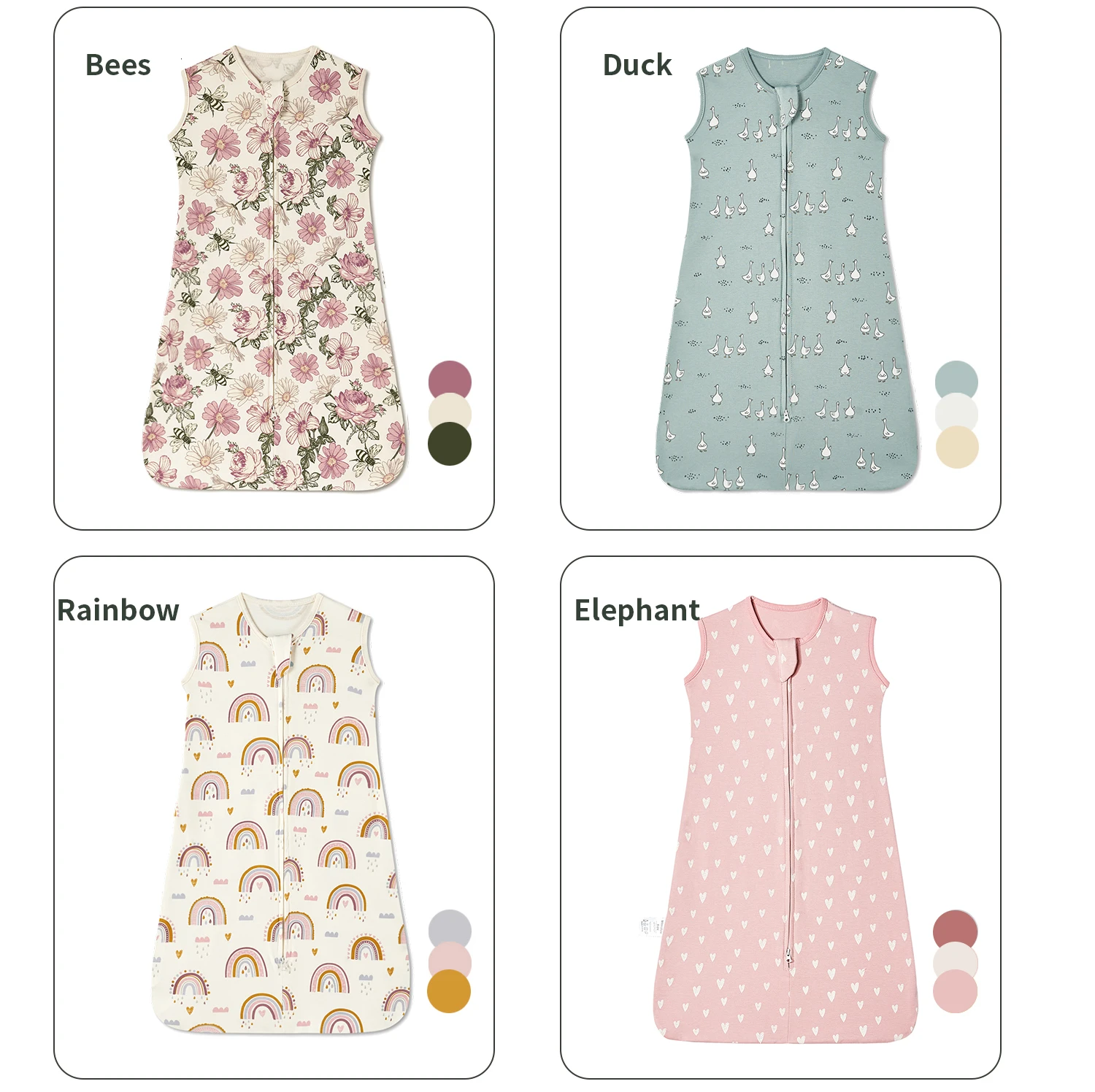 Neue Baumwolle Stoff Baby Schlafsäcke Ärmellose Weste Neugeborenen Kind Anti-kick Quilt Sommer Dünne Zwei-wege-reißverschluss Baby schlafsack – Detail 13