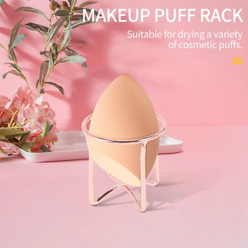 Makeup Puff Rack Sponge Holder Beauty Makeup Powder Puff Blender Storage Rack Sponge Drying Stand Holder