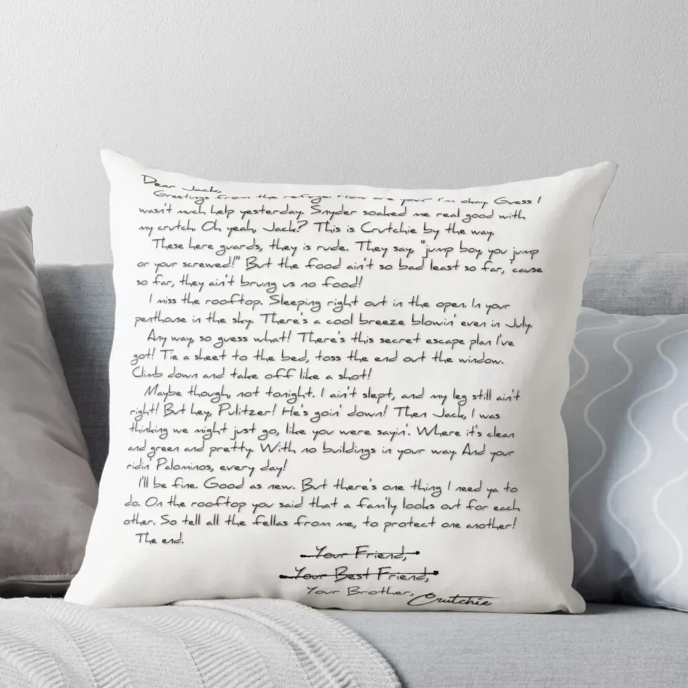 

Letter from the Refuge Throw Pillow Couch Cushions pillows decor home Sofas Covers Christmas Pillows Pillow