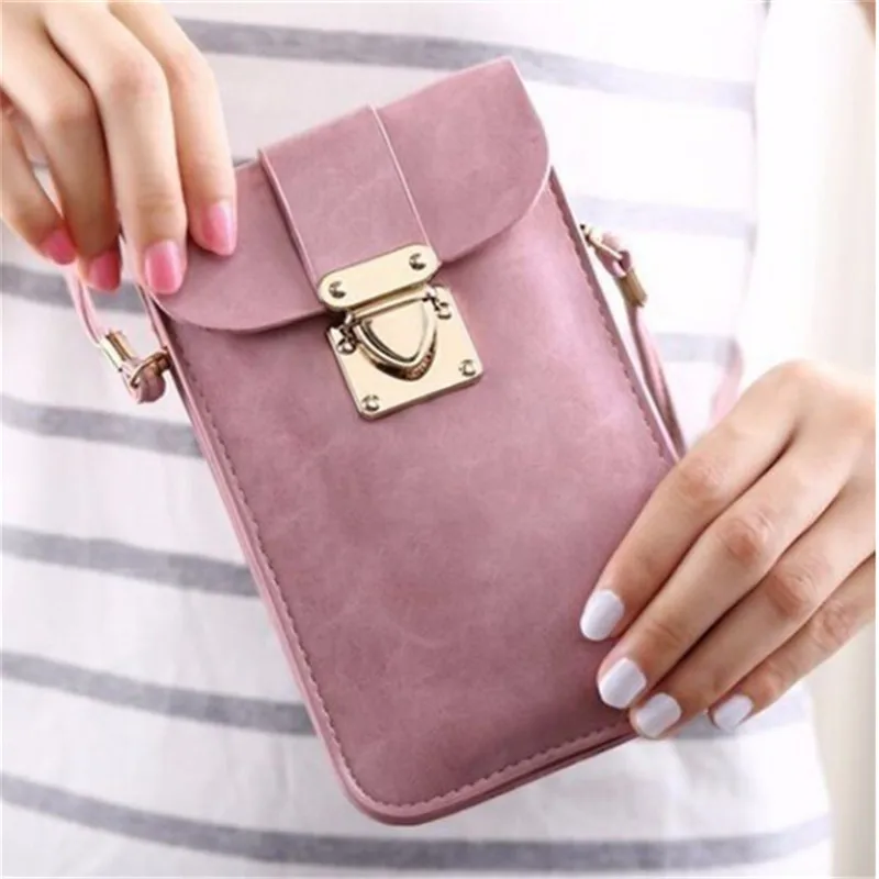 

Women Leather Messenger Bag Mini Cell Cellphone Pouch Student Crossbody Case Clutch Purse Flap Bag Girl Small Shoulder Bag