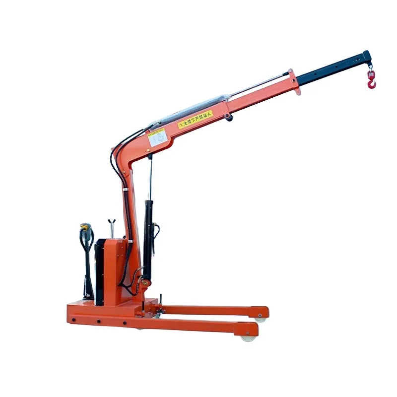 

1Ton Electric Hydraulic Mobile Crane 360 Rotation Portable Hoist Lifting Machine Truck Mounted Jib For Workshop Warehouse