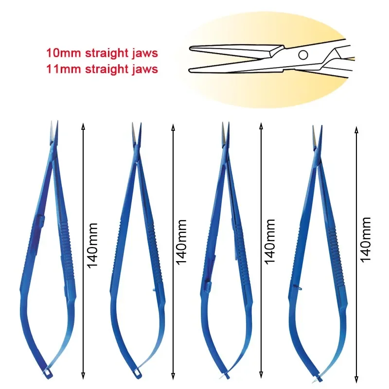 

Titanium Alloy Needle Holder with Lock Without Lock Needle Holding Forceps Eyelid Tools Ophthalmic Instrument