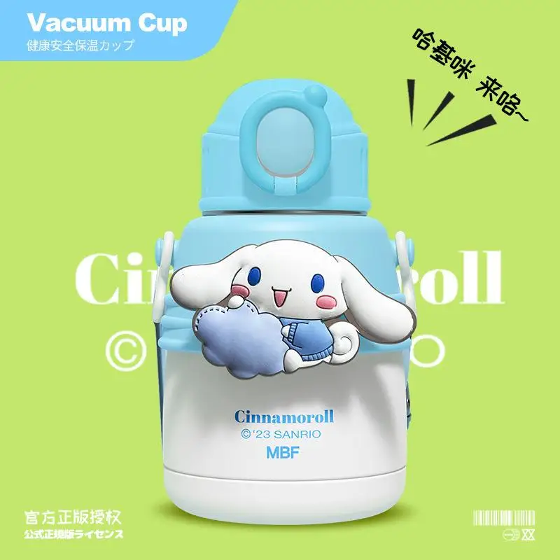 New Sanrio Cinnamoroll Hello Kitty Pochacco Cartoon Cute Water Cup Children's Insulated Cup Large Capacity Straw Cup