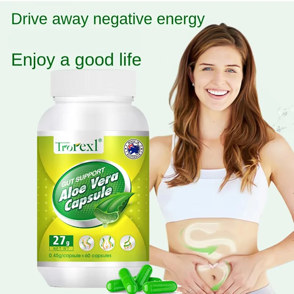 Trorexl 60 capsule Prodotti dimagranti per la perdita di peso per uomini e donne Capsule vegane per la riduzione dell'appetito di aloe vera