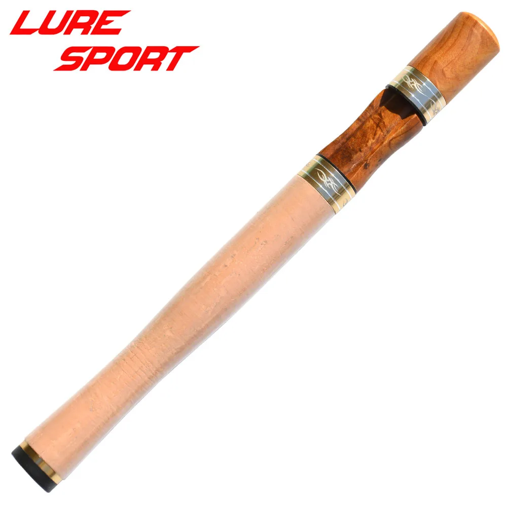 Proton Burl Wood Aluminum Spin Cast Reel Seat Cork Grip Butt Set Rod Building Component DIY Accessory