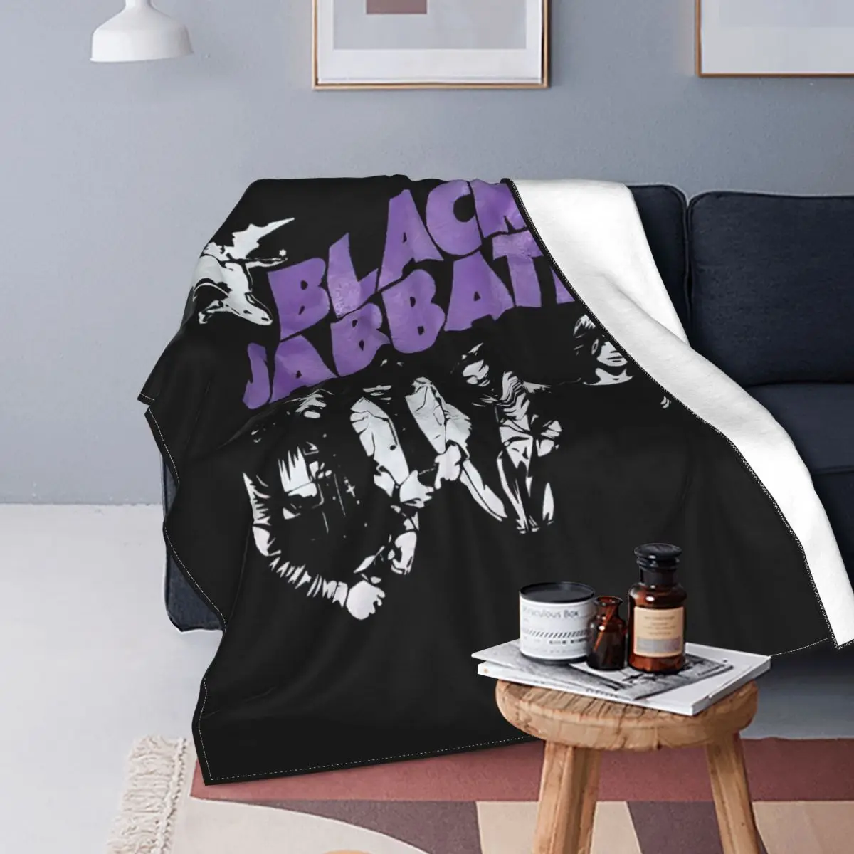 Black Sabbathe Ozzy Rock Blankets Velvet Black Warm Throw Blanket for Bedroom Sofa Bedspread