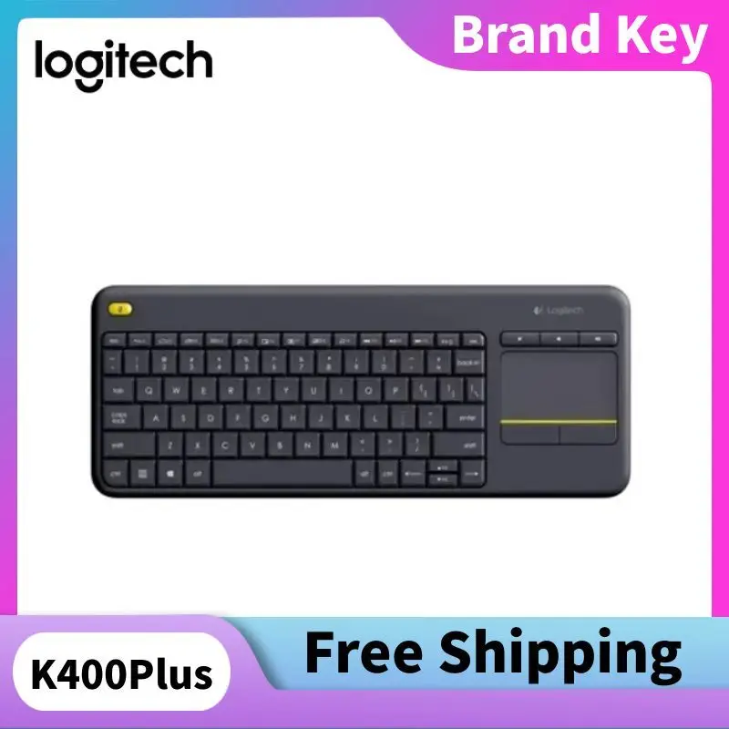 

Logitech K400 Plus Wireless Slim Desktop Keyboard Built-in Touchpad Multimedia Keys Wireless Gaming Office Keyboard Components