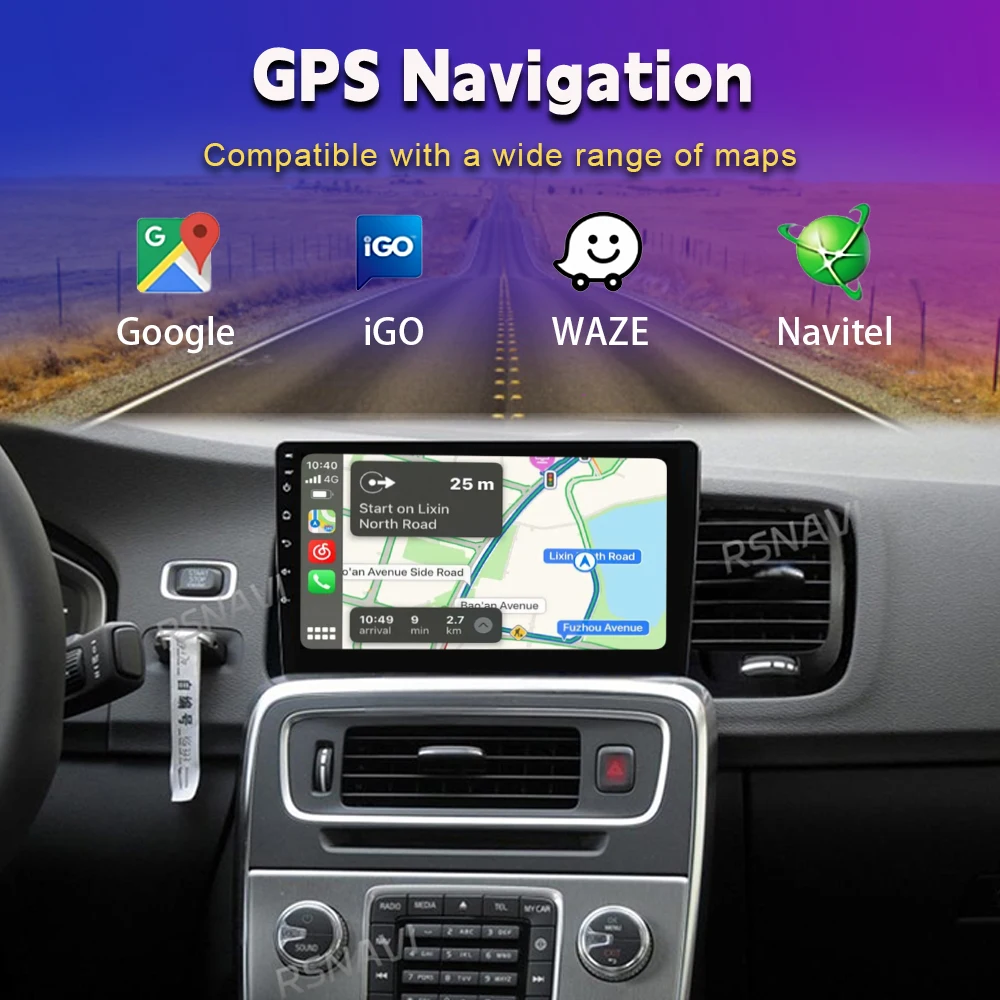 Android 16 Carplay Auto Screen Car Radio Multimedia Player For Volvo S60 V60 2011-2013 2014-2020 2din Autoradio Stereo Head Unit