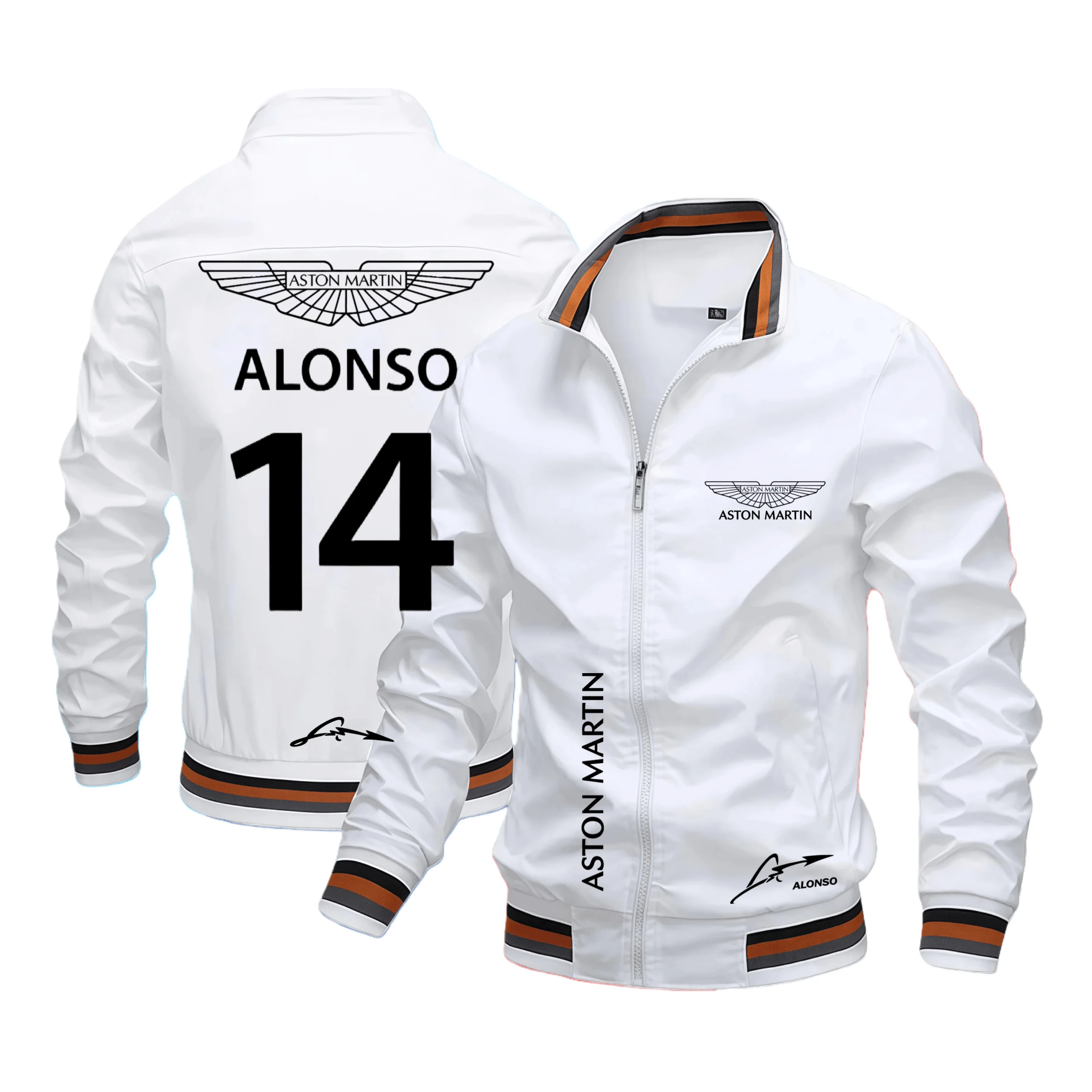 2025 أستون مارتن سائق إسباني ألونسو 14 سترة مطبوعة مقاومة للرياح Y2K