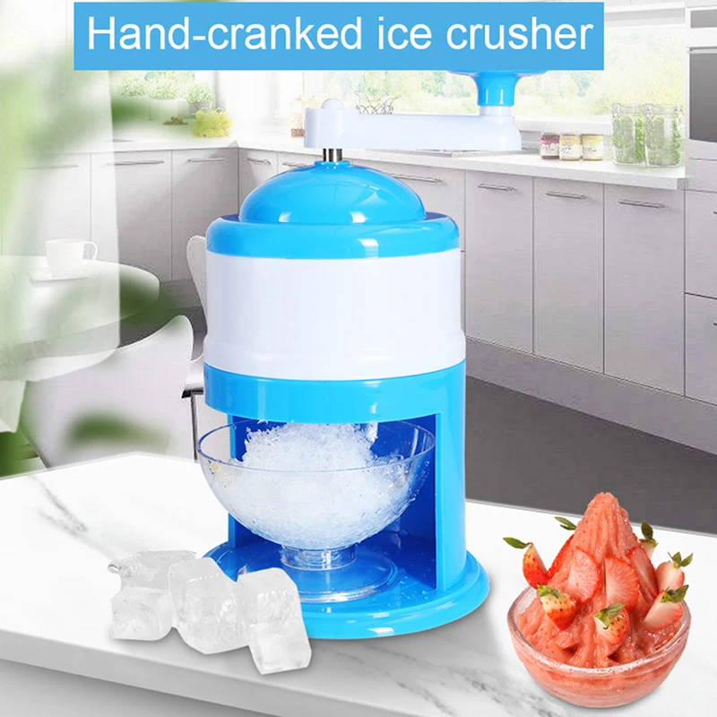 Mini afeitadora de hielo fácil, trituradora de hielo Manual para el hogar, máquina de hielo afeitada a mano, picadora de hielo, herramientas de fabricación de granizado de hielo de cocina