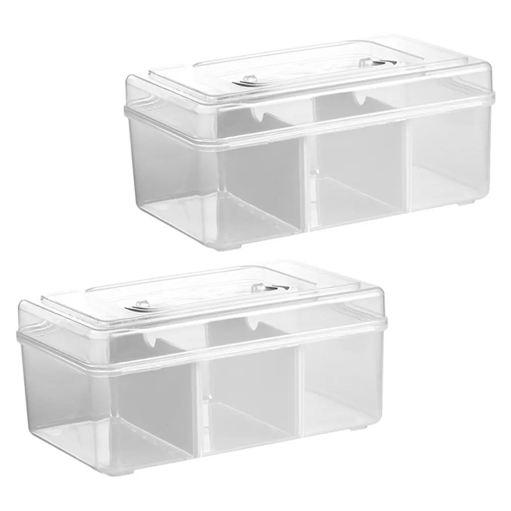 

Plastic Medicine Chest Portable Box Large Capacity Organizer Case Transparent Storage Container First Aid Handheld