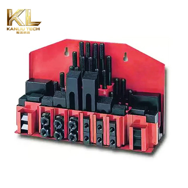 58Pcs M10 Hardened Clamp Kit, Milling Machine Hold Down Clamp Set, Mold Fixture Step Block Kit for CNC Machining