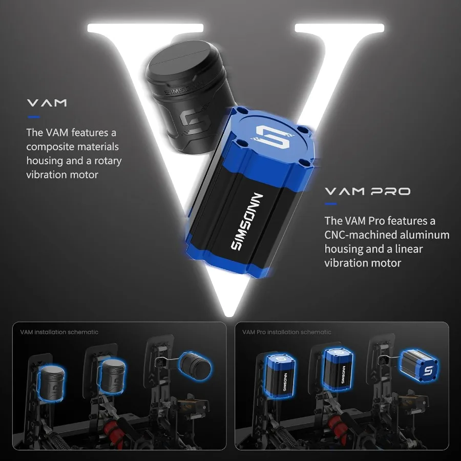 SIMSONN سباق محاكاة الدواسات وحدة محرك الاهتزاز VAM و VAM Pro اللمس الدواسات مفاعل VAM PRO 2 قطعة