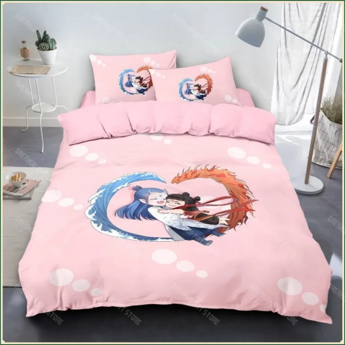 Ne Zha 2 Bedding Set Gifts for children and teenagers,3D Animation Ne Zha Quilt cover Pillowcase Single Twin Full Queen King Siz