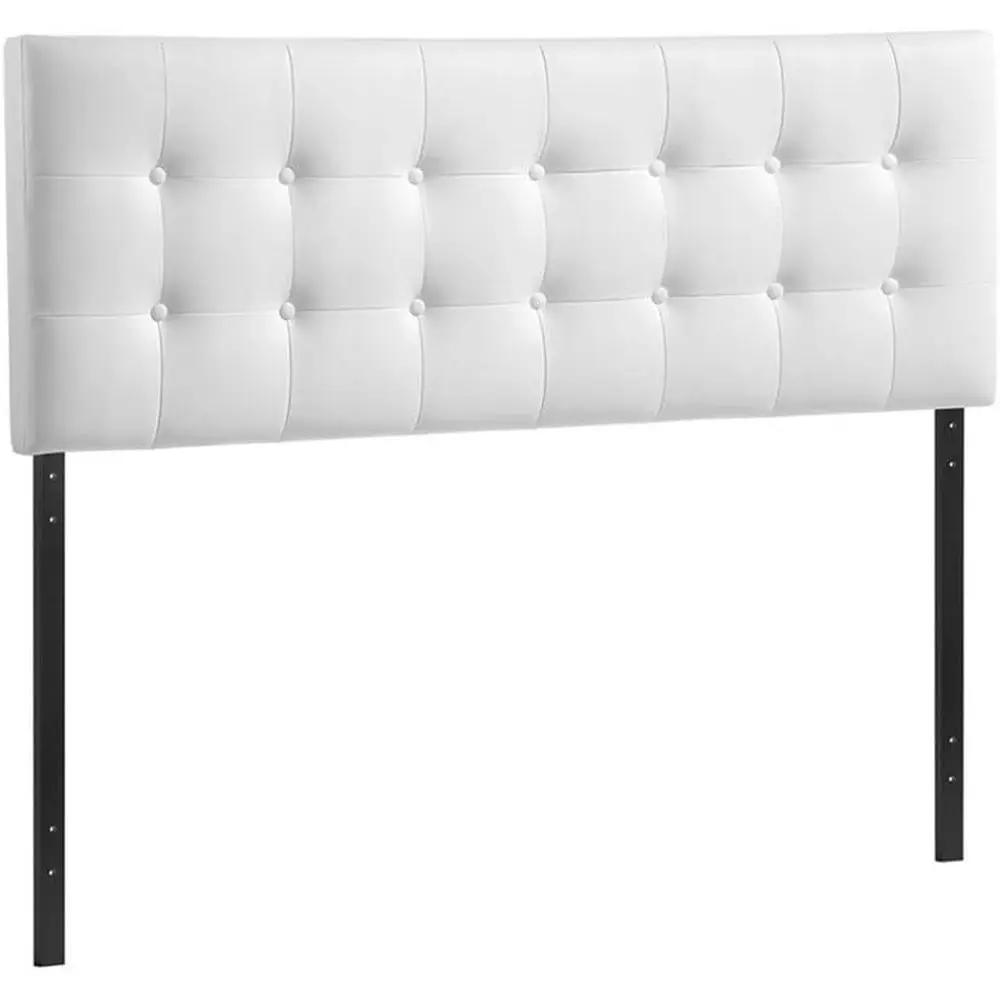 

Contemporary Bedroom Panel Headboard, White Washed Finish, 61.5W x 3.5D x 22.5H