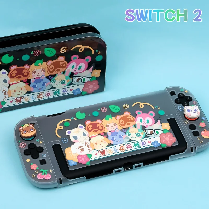 

Original Switch 2 Protective Shell Cartoon Animal Forest Series Frosted Transparent Split Ns2 Protective Shell Game Peripherals