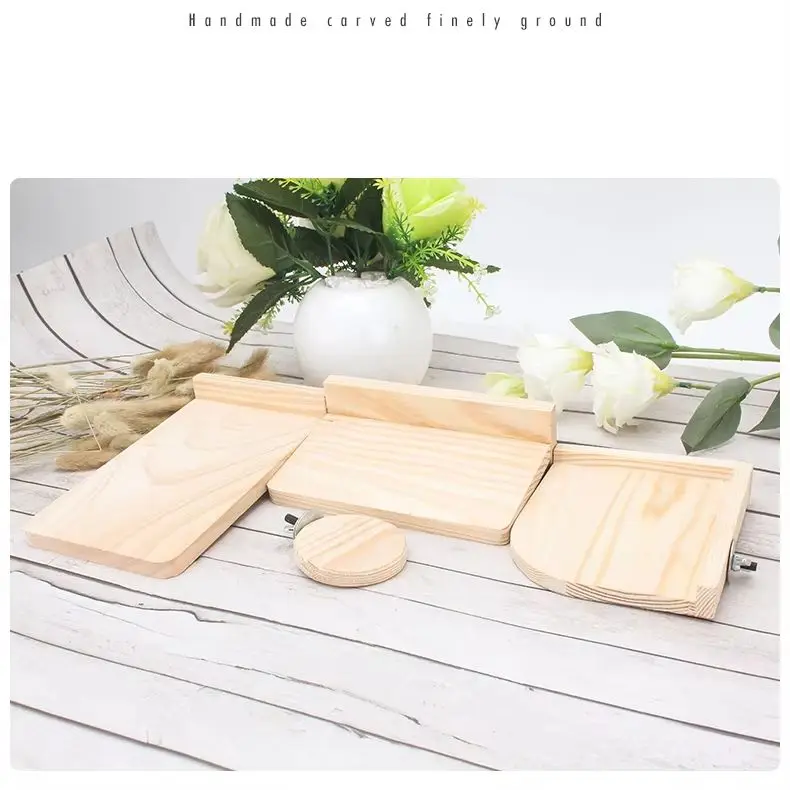 Bird Perch Platform Flat Stand Beak Paw Grinding Wood for Parrot Parakeet Cockatiel Lovebird Conure Finch Budgie