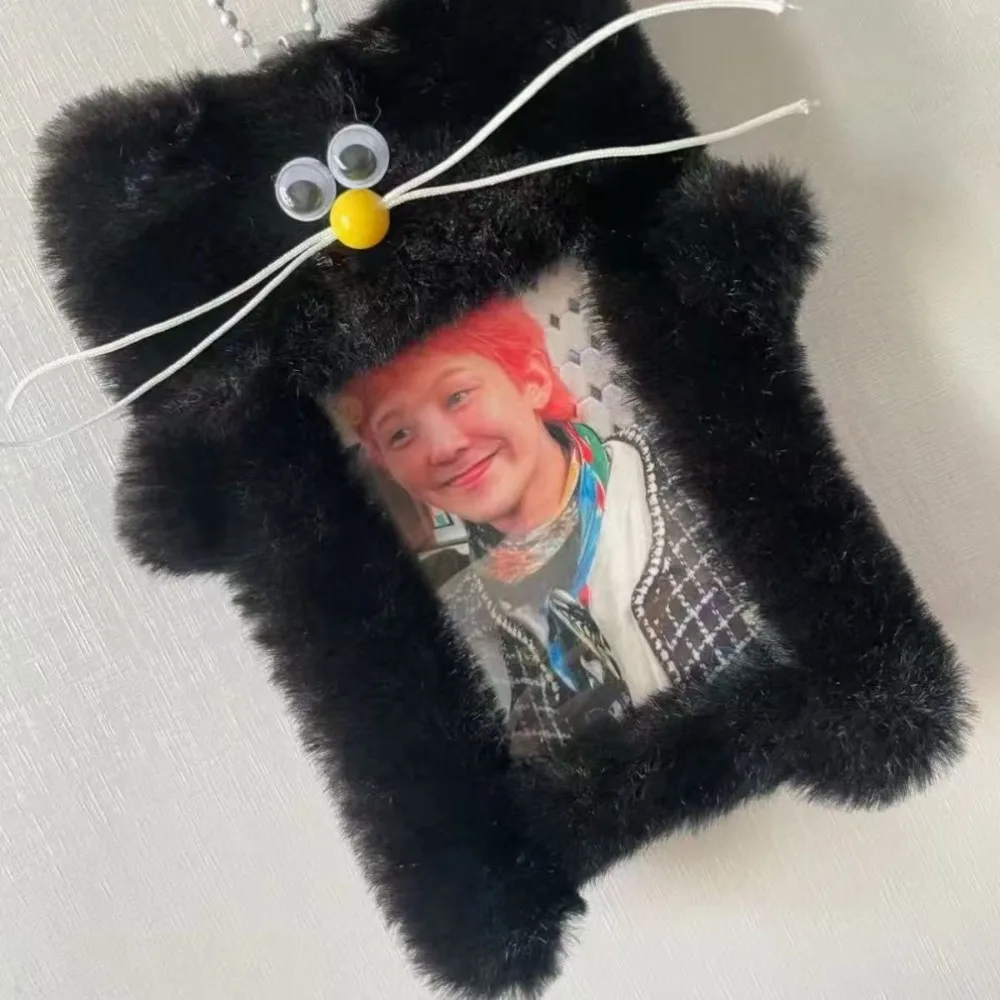 

Funny 3In Plush Photocards Holder Cartoon Portable Photo Card Case Kpop Photo Card Cover Photo