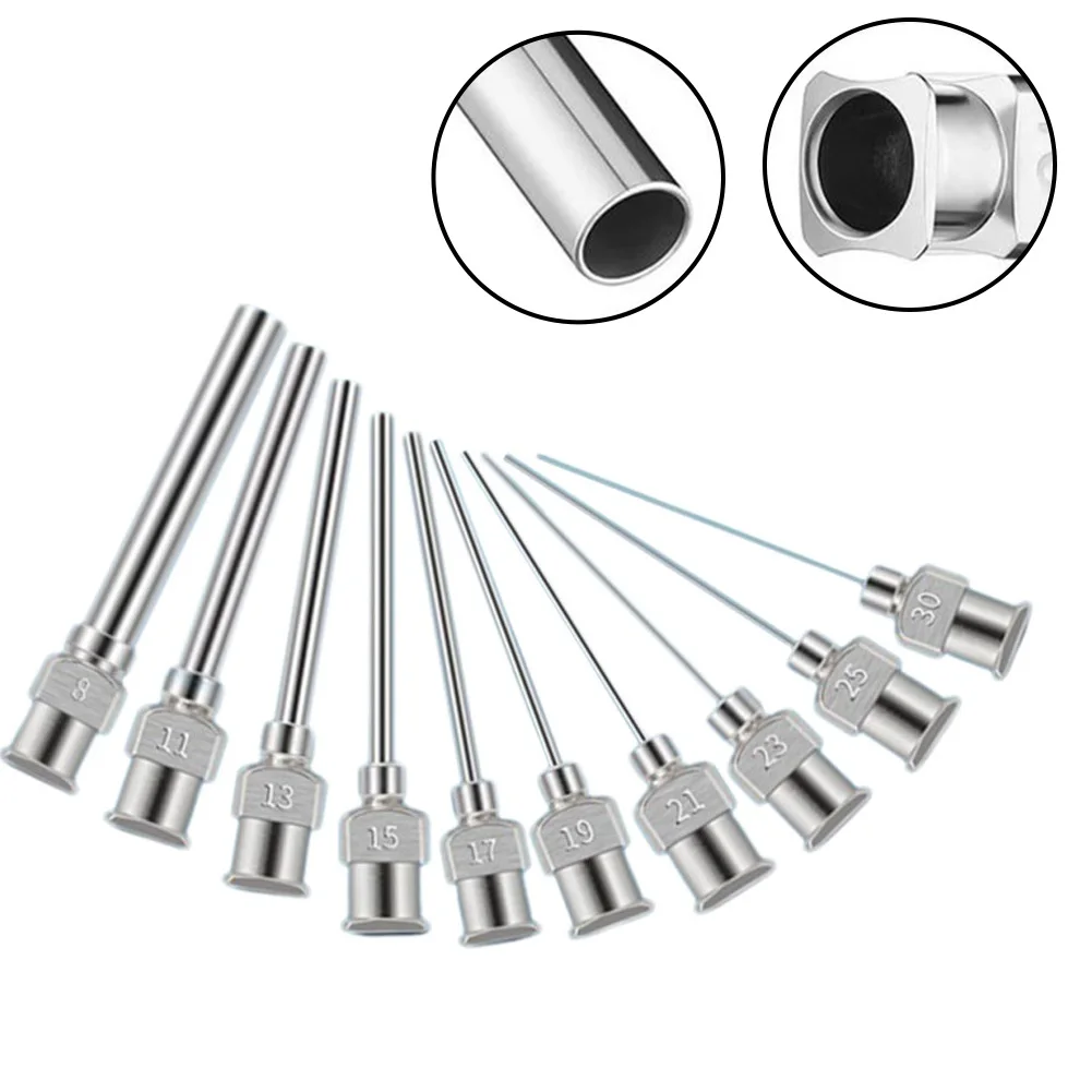25mm Stainless Steel Dispensing Machine Needle Industrial Glue 1 Inch 8G-30G Metal Glue Dispensing Needle For Glue Dispensing
