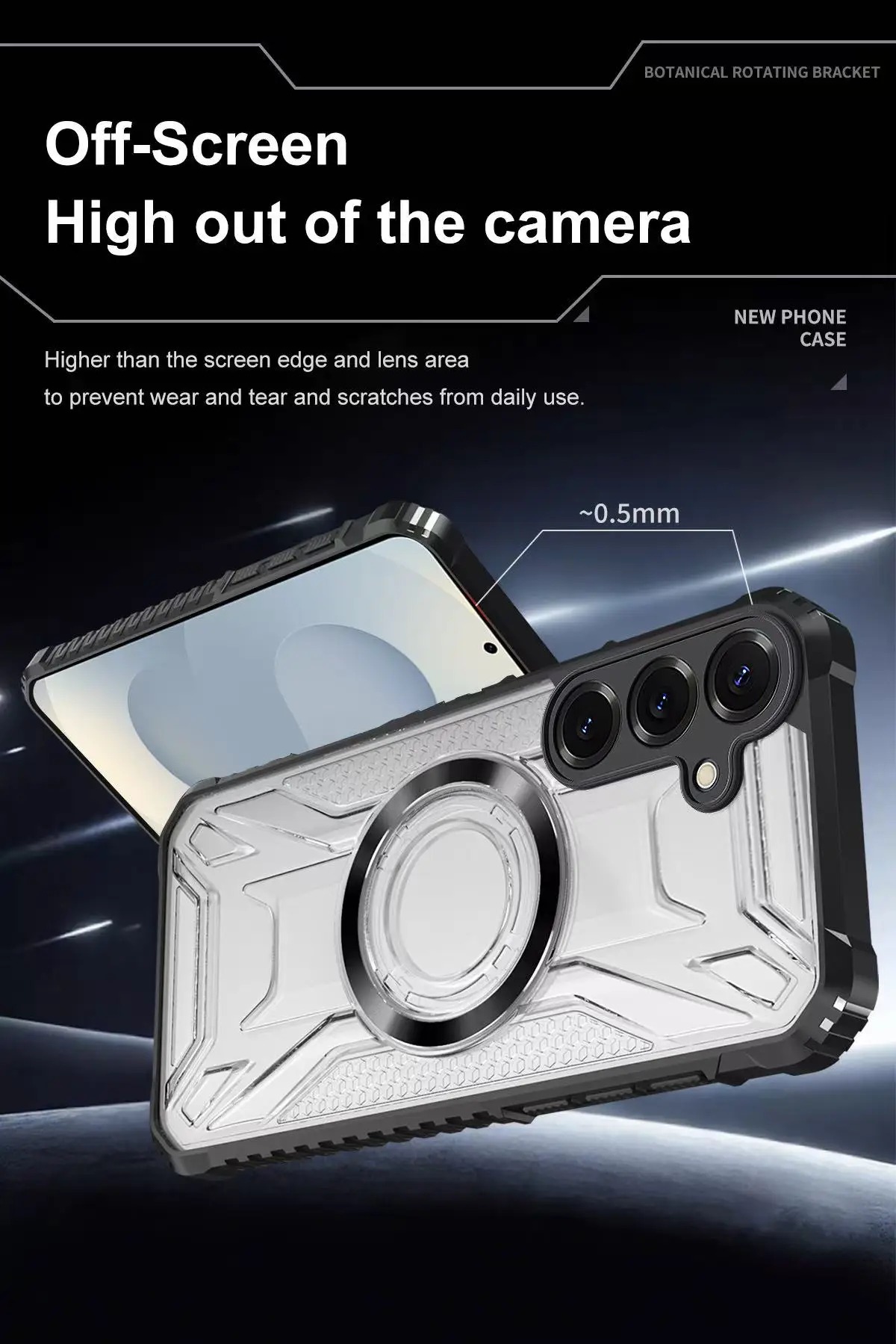 حافظة لهاتف سامسونج جالاكسي A55 A56 A35 A36 A54 A26 A16 A06 A25 A34 A15 A14 A05 عدسة قوية حماية غطاء مغناطيسي شفاف مقاوم للصدمات