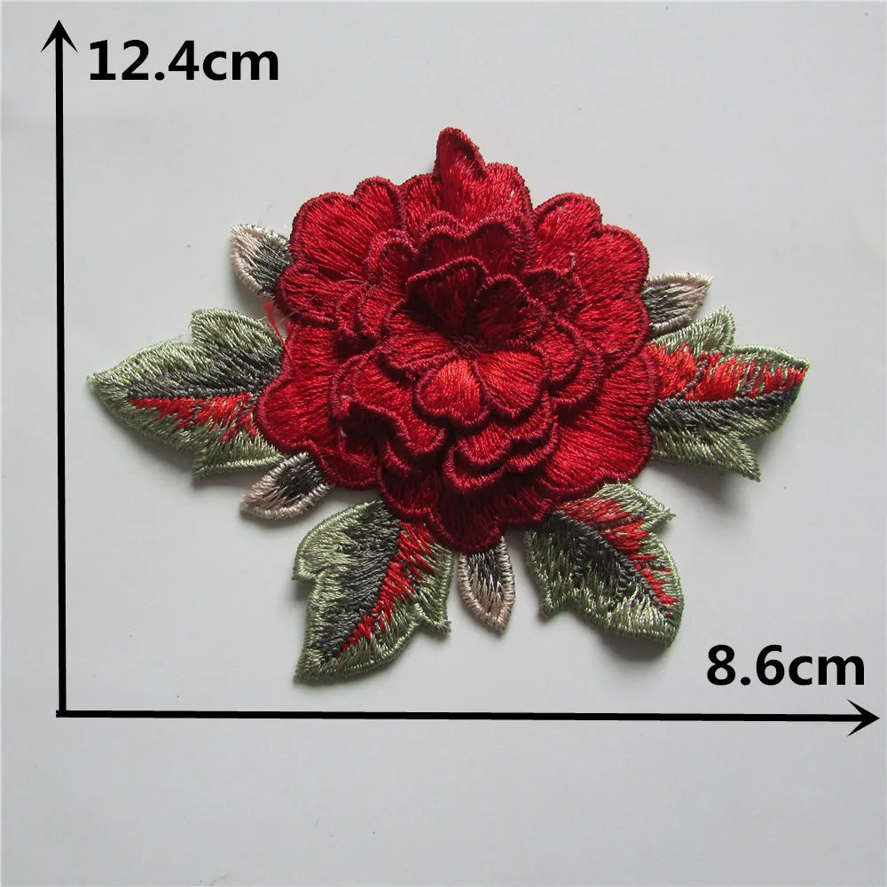 hot brand new fashion craft high quality red flower embroidery lace collar DIY Lace Appliques clothing sewing accessories YL442