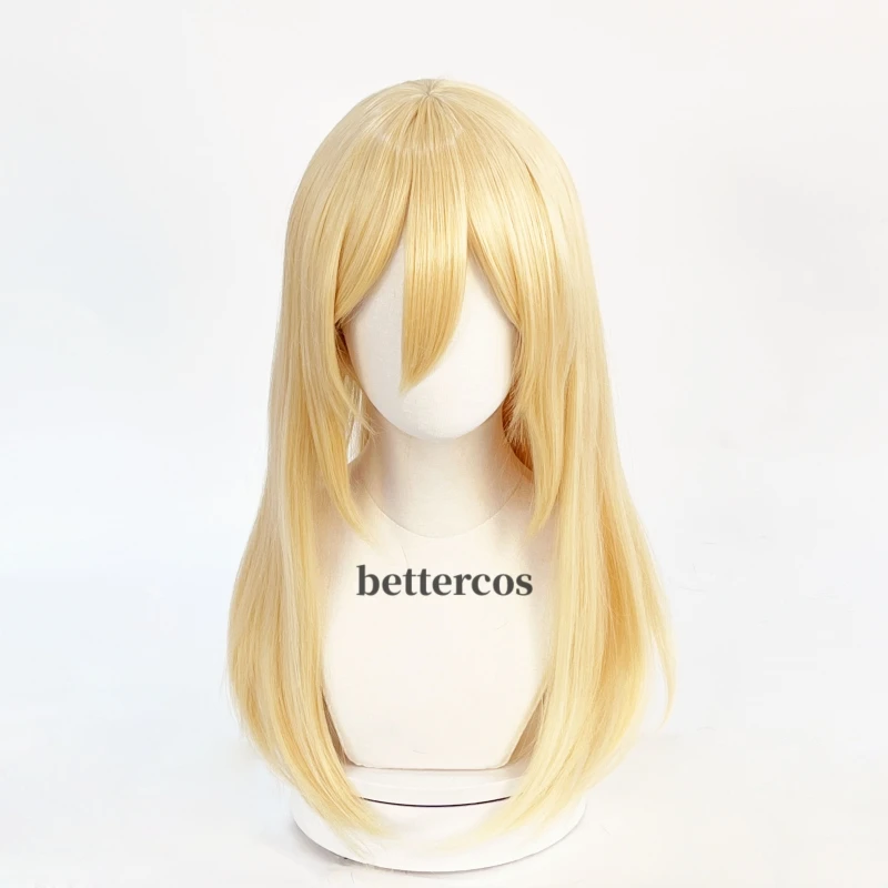 Anime Historia Reiss Cosplay Wig Krista Lenz Gold Yellow Heat Resistant Synthetic Hair Wigs + Wig Cap image 2