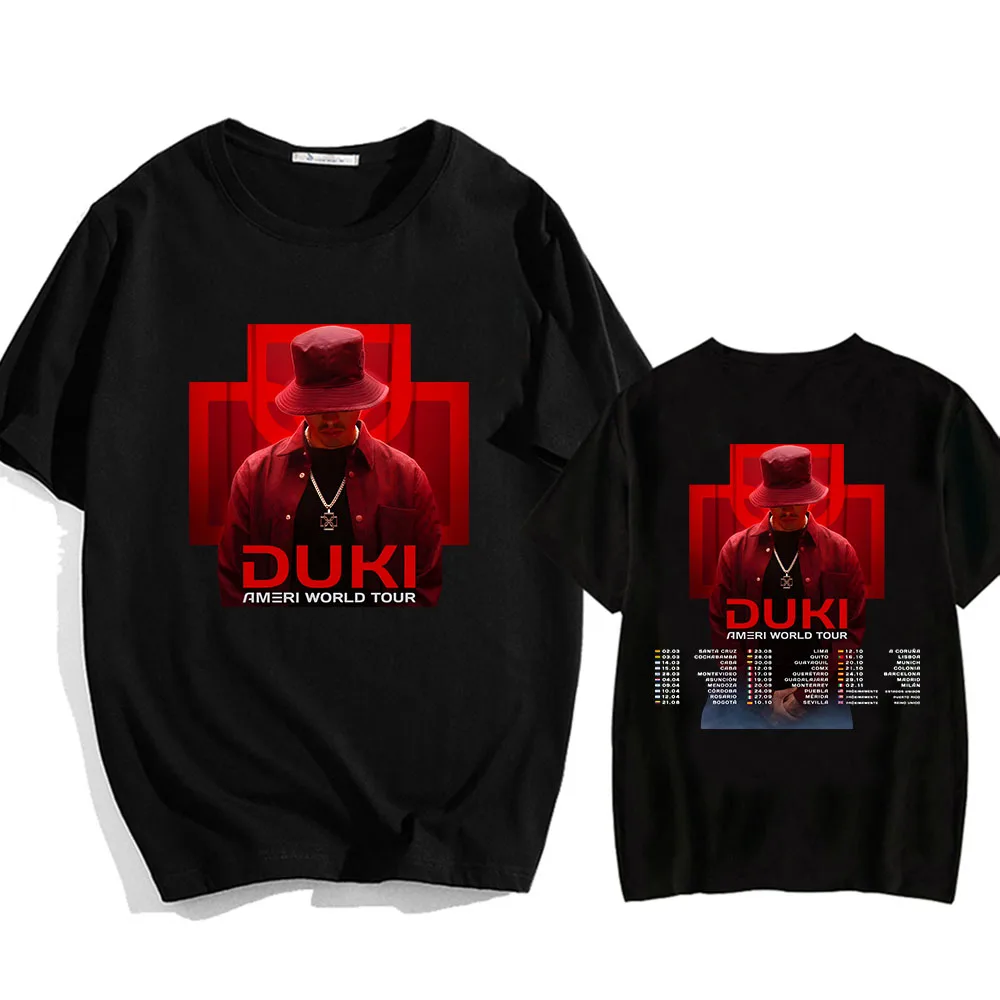 Duki Ameri World Tour 2025 Tshirts High Quality Soft O-neck T-shirt Cotton Summer Men/Women Tee-shirt Graphic Tee Hip Hop Unisex