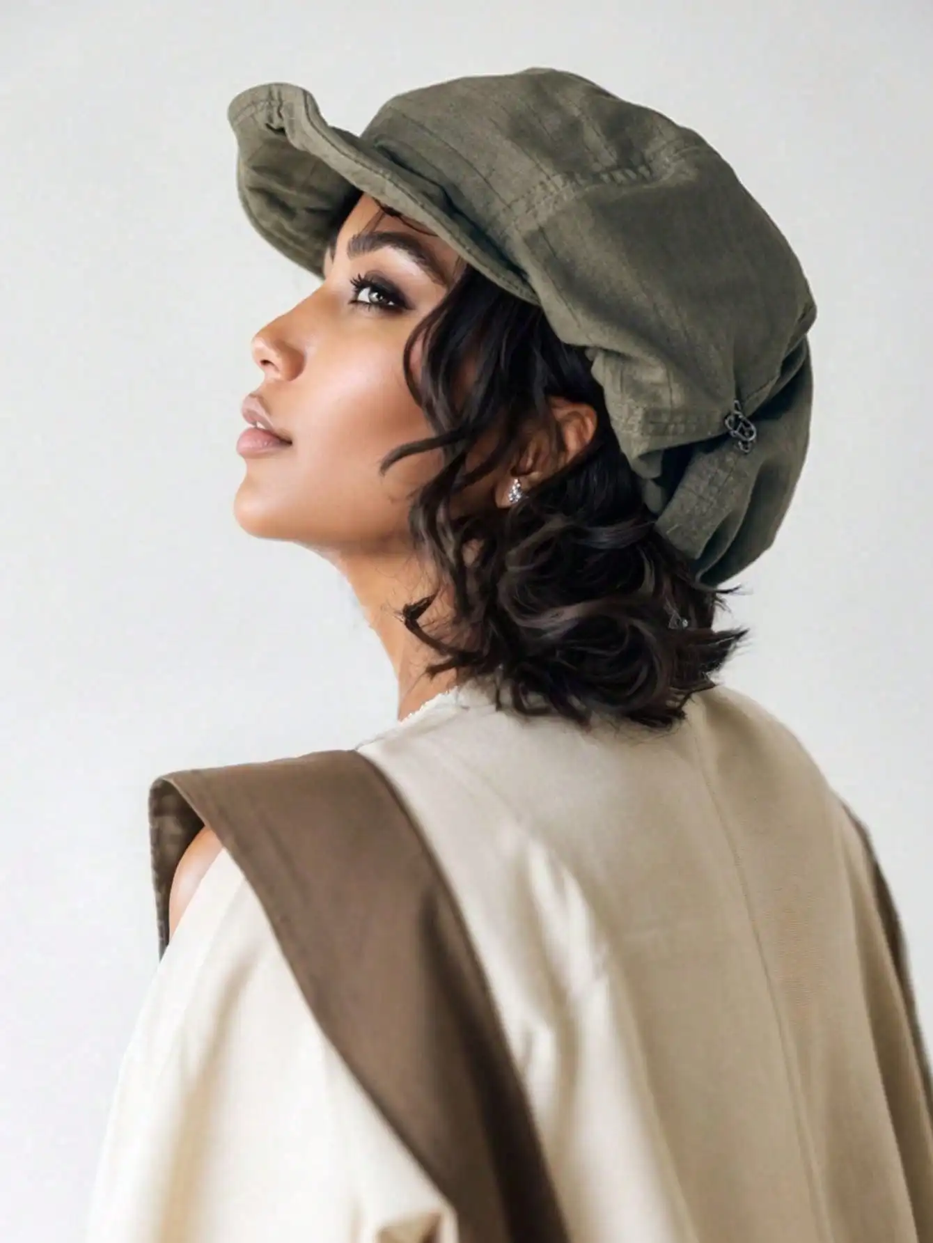 

Beret・Retro Artistic Style Newsboy Cap | Large Size, Three-Dimensional, Makes The Face Look Smaller・Slouchy Style, Versatile