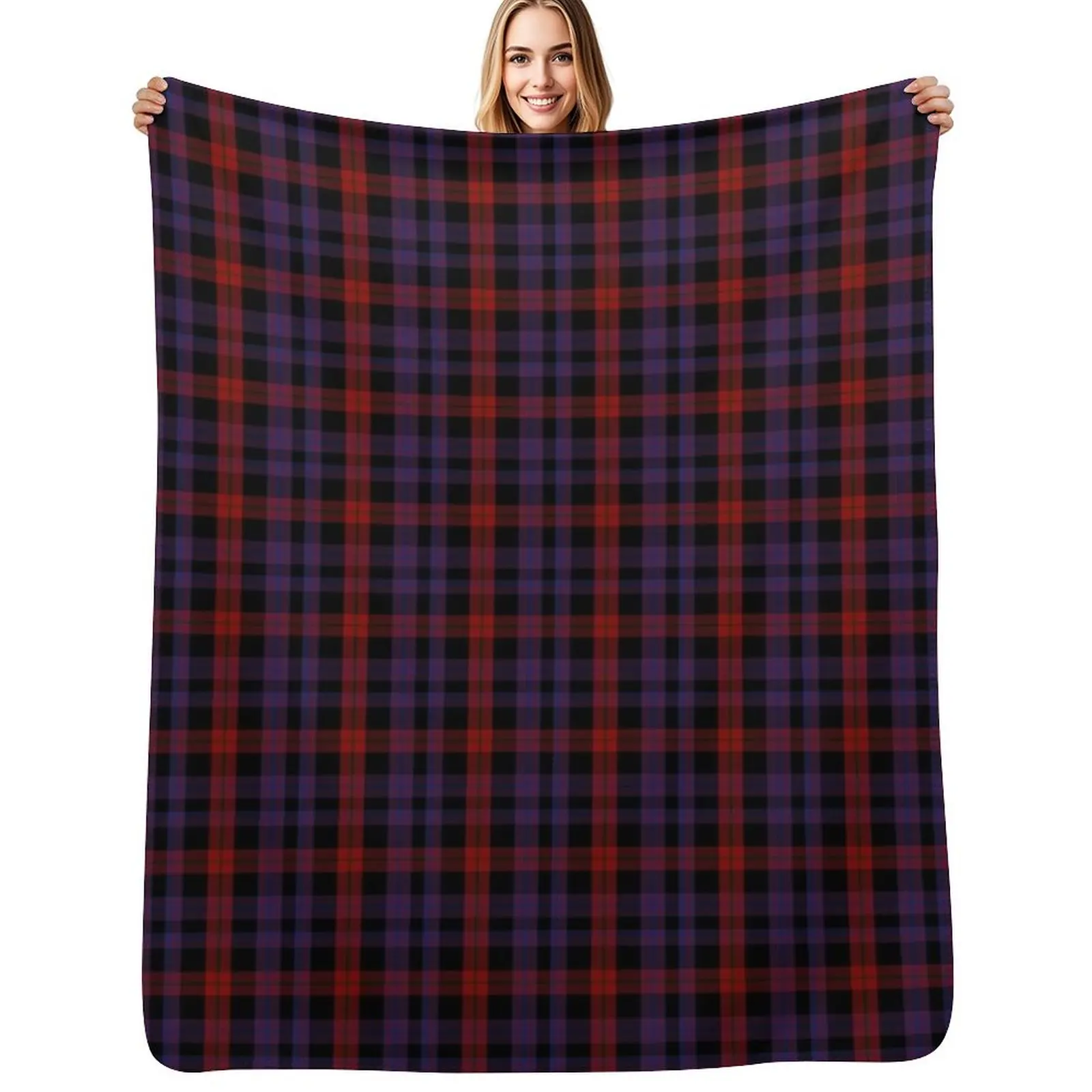 

Brown Clan Tartan Throw Blanket Furry Camping halloween Quilt Blankets
