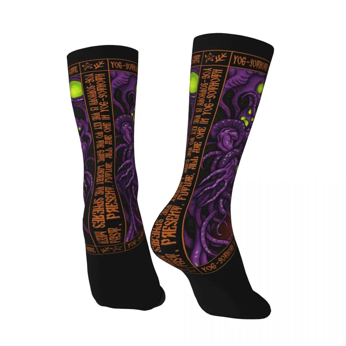 Men's compression Socks Yog Sothoth Icon Azhmodai Retro Harajuku Cthulhu Mythology Billions of Brilliant Spheres Crew Crazy Sock