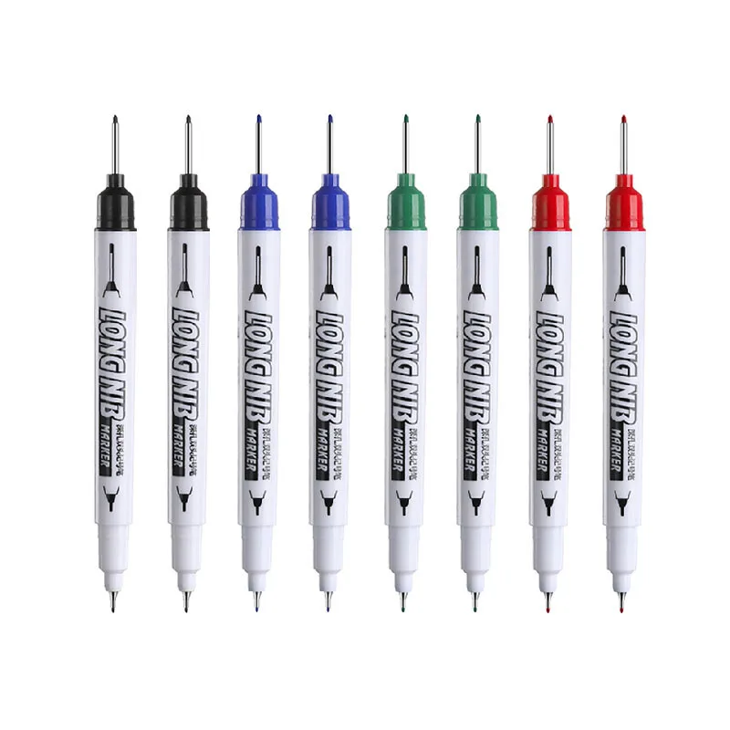 

Doule-Tip 20mm Deep Hole Long Nib Head Markers For Metal Perforating Pen Waterproof Bathroom Woodworking Decoration Multipurpose