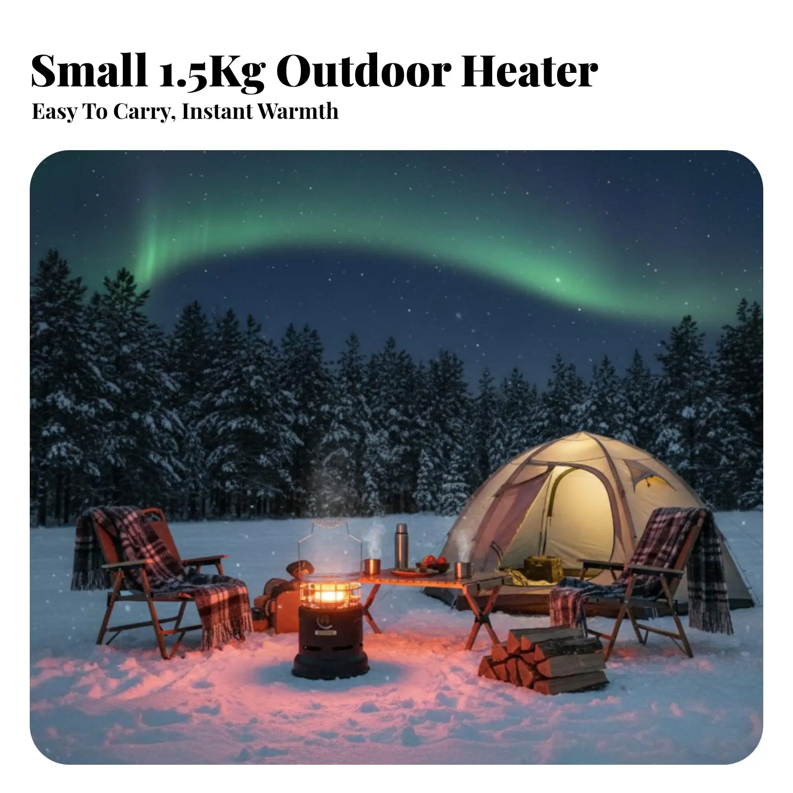

Portable Outdoor Heater, Stainless Steel Camping Stove, Winter Heating, Patio, Home, Ice Fishing, Compact Design