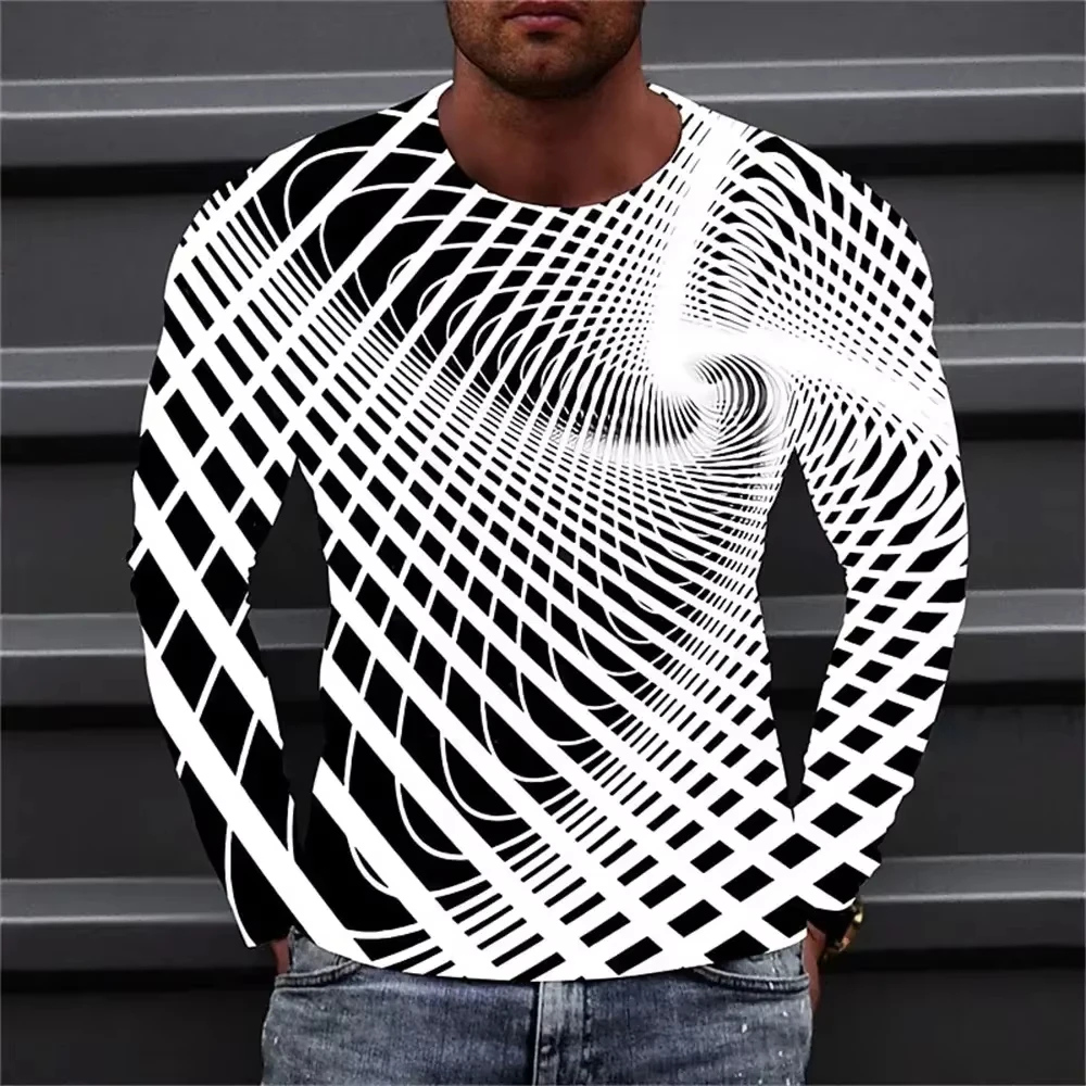 

Vintage Men's T shirt Tee Grhic Grant Crew Neck Cloing Appel 3D Print Outdoor Daily Long Sleeve Print Fashion