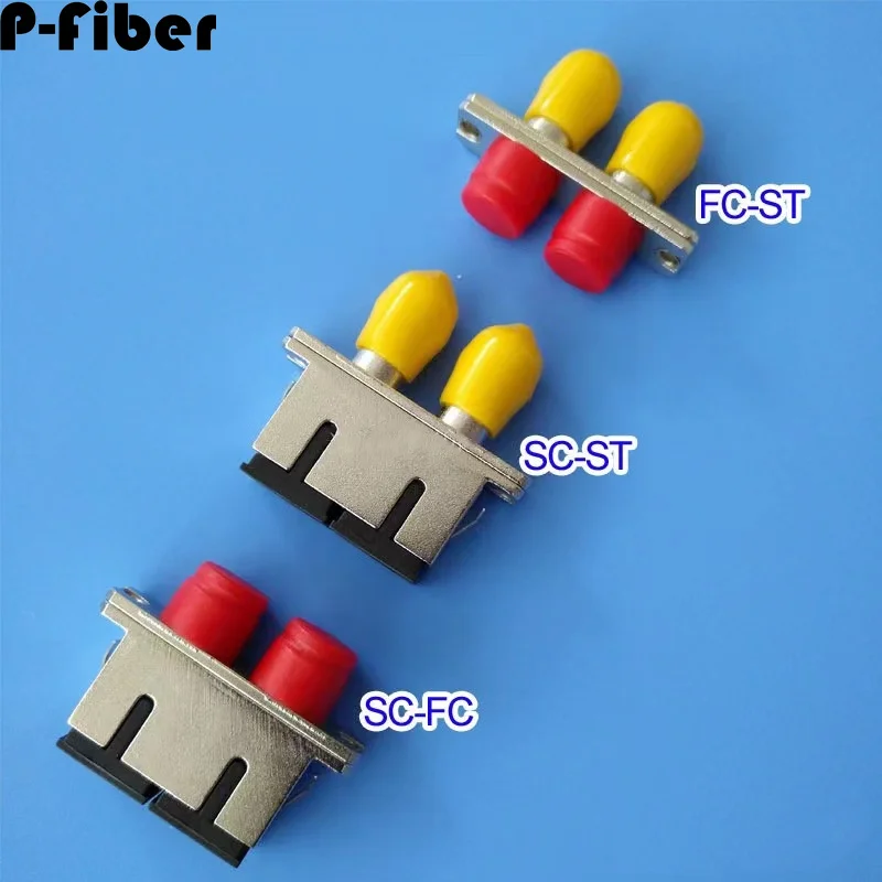 flange coupler SC-ST SC-FC ST-FC duplex 10pcs optical fiber adapter SC FC ST DX metal shell connector dual port P-fiber