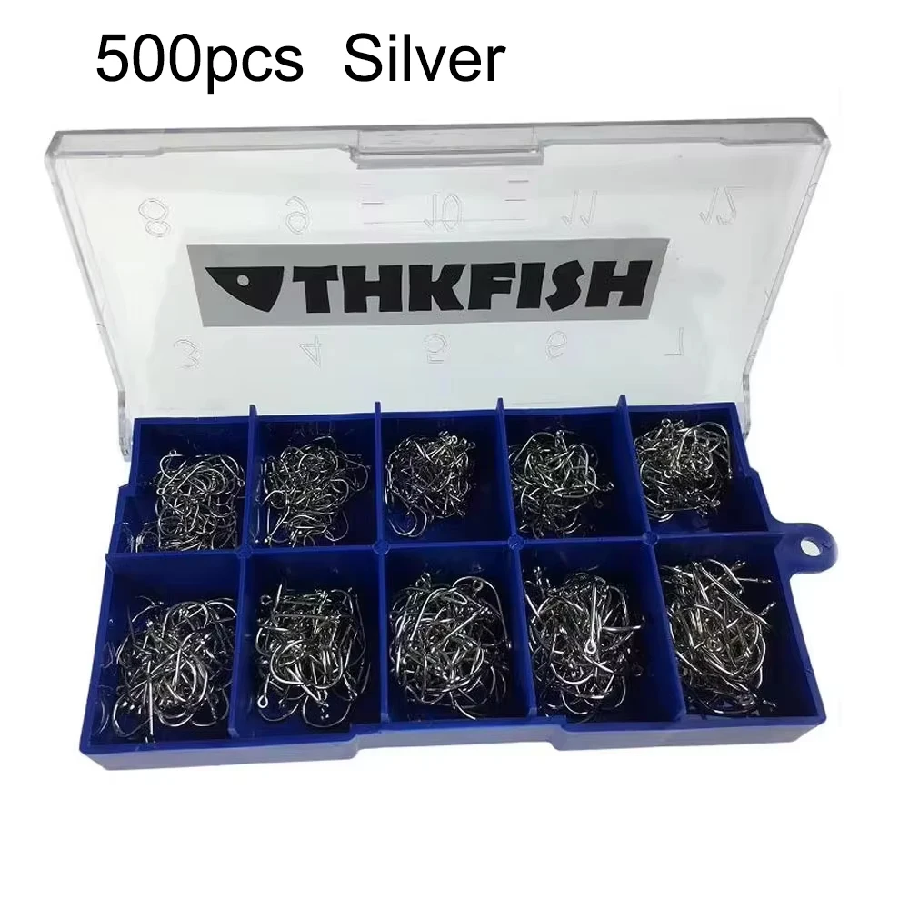 THKFISH 500pcs Fishing Hooks Kit #3-#12 Freshwater Carbon Steel Barbed Circle Hooks Black Gold Silver Carp Fishing Fishhook - AliExpress 18 THKFISH 500pcs Fishing Hooks Kit #3-#12 Freshwater Carbon Steel Barbed Circle Hooks Black Gold Silver Carp Fishing Fishhook - AliExpress 18