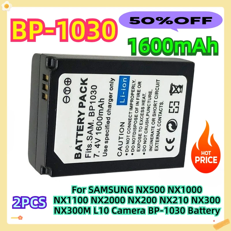 

Для SAMSUNG NX500 NX1000 NX1100 NX2000 NX200 NX210 NX300 NX300M L10 камера BP-1030 аккумулятор 2 шт.