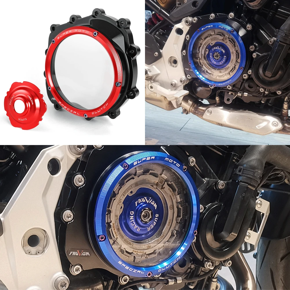 For BMW F900R 2019-2021 Engine Guard Motorcycle Clear Clutch Cover