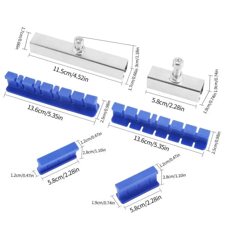 Blue Adhesive Glue Tabs Set for Hail Damage Repair Long Pulling Tabs Auto Paintless Dent Repair Car Dent Removal Tools