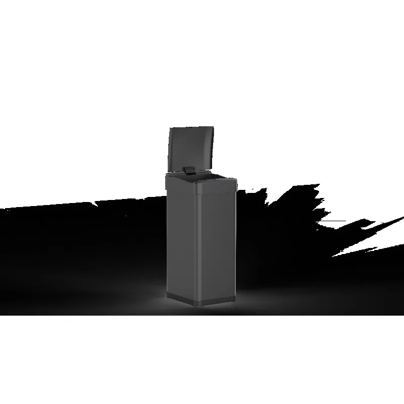 30L high-quality square touch stainless steel trash can kitchen trash can, suitable for families, hotels, office buildings