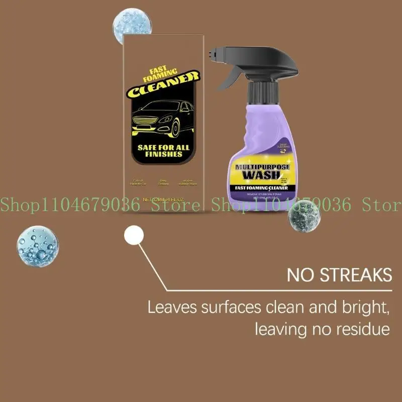 652F Fast Acting Auto Polish Sprays 120ml Water Based Cleaner for Car Engine Plastic