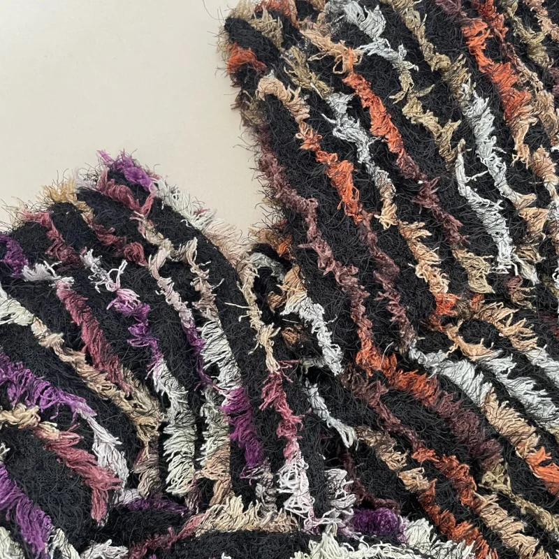 

Красочные конфеты, полиэфирная ткань, пушистое и эластичное трикотажное пальто, ткань ручной работы своими руками