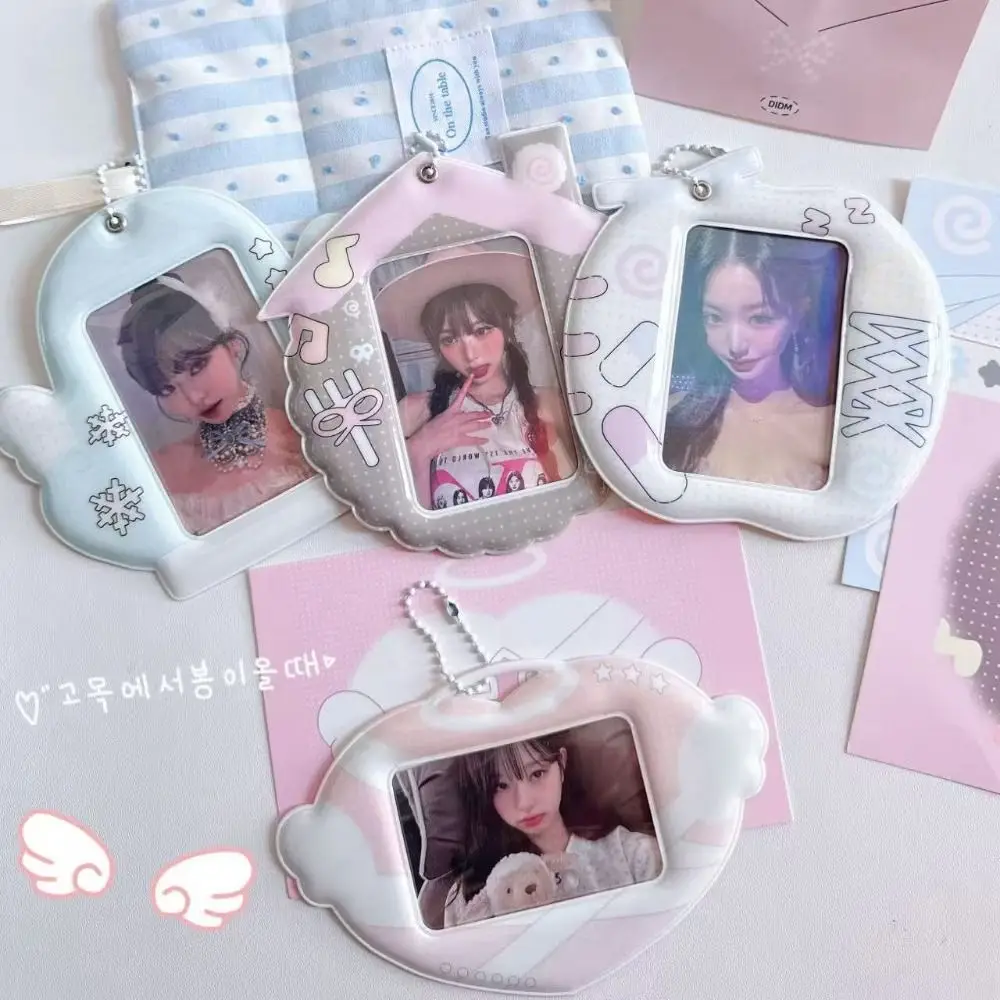 

New 3 Inch Kpop Photocard Holder PVC Picture Display Idol Photo Frame Storage Pendant Card Holder