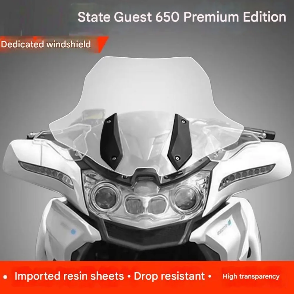 All-Weather Imported Windshield for CFMOTO 650TR-G Guobin, Heightened Wind Protection Shield